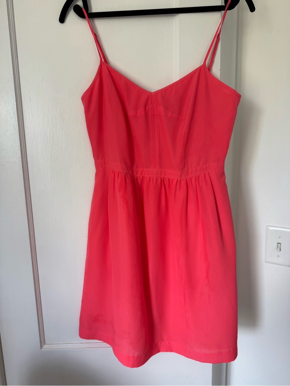 J. Crew Coral Pink Spaghetti-Strap Mini Dress